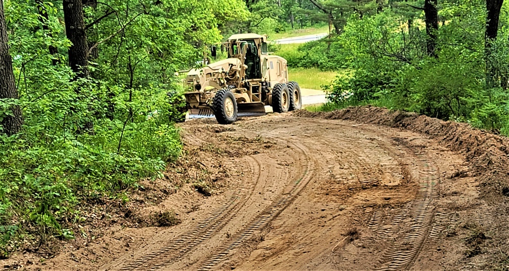 411th Engineers bring road-building skills to Fort McCoy troop project