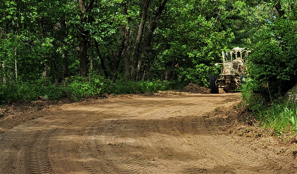 411th Engineers bring road-building skills to Fort McCoy troop project