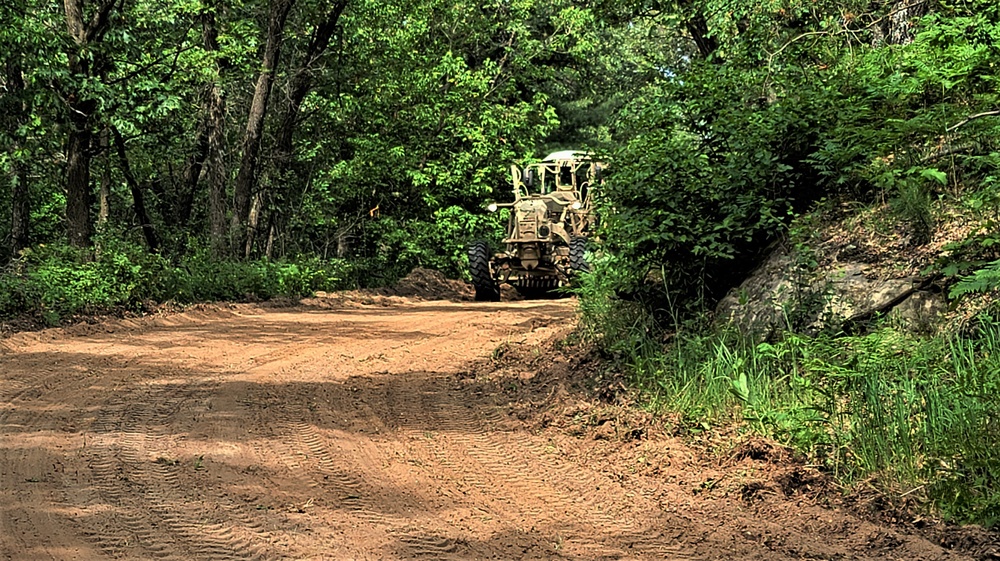 411th Engineers bring road-building skills to Fort McCoy troop project