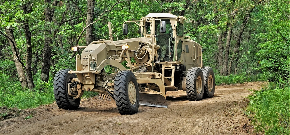 411th Engineers bring road-building skills to Fort McCoy troop project