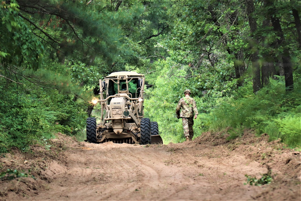 411th Engineers bring road-building skills to Fort McCoy troop project