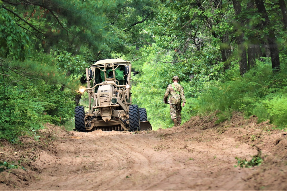 411th Engineers bring road-building skills to Fort McCoy troop project