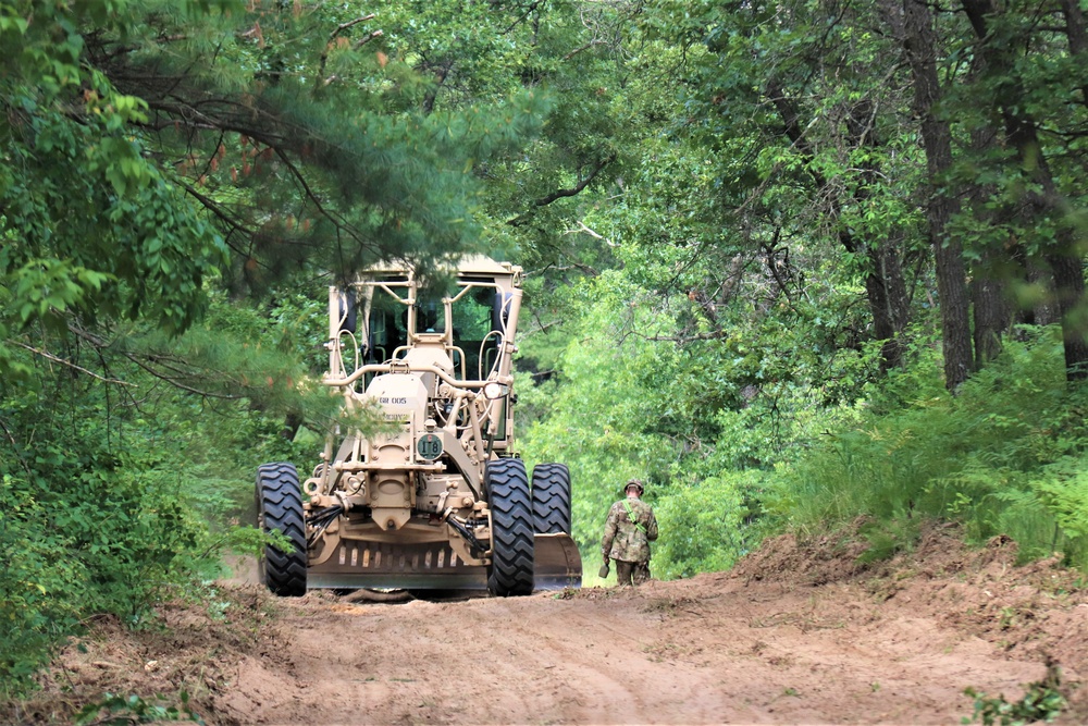 411th Engineers bring road-building skills to Fort McCoy troop project