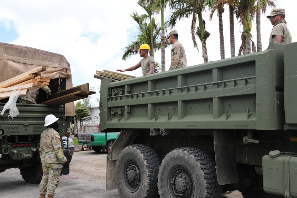 9th MSC Soldiers Assist with Task Force &quot;Rise up&quot; for Mawar relief efforts