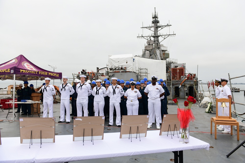 USS Fitzgerald honors the fallen