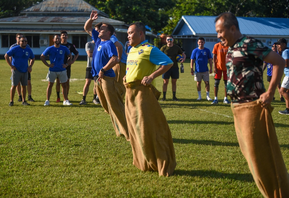 US, Indonesian Air Force members participate in Sports Day at Cope West 23