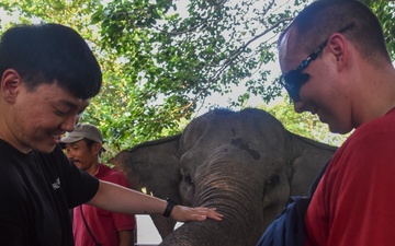 US Airmen visit Elephant Training Center in Indonesia