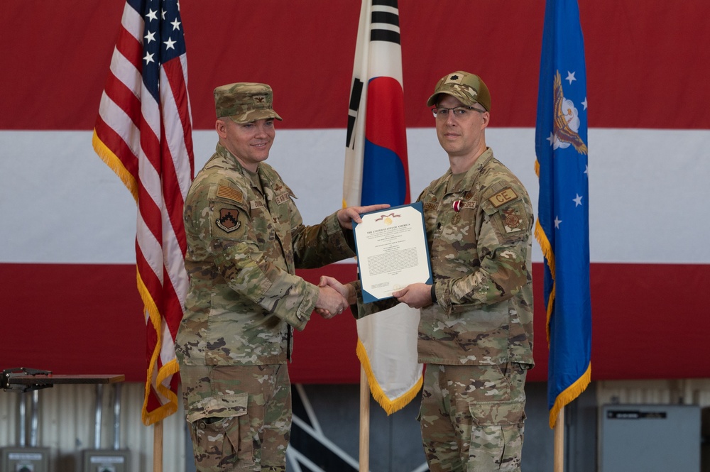 8th Civil Engineer Squadron guidon passes to new commander