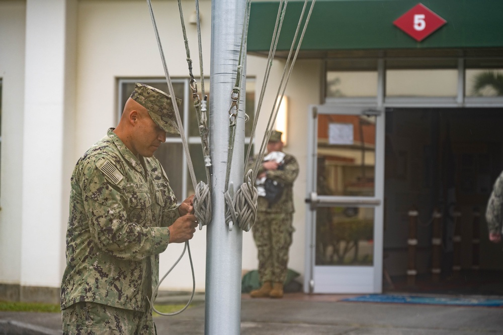 NMCB 3 relieves NMCB 5 onboard Camp Shields