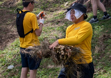 Sailors Participate in Historical Site Cleanup