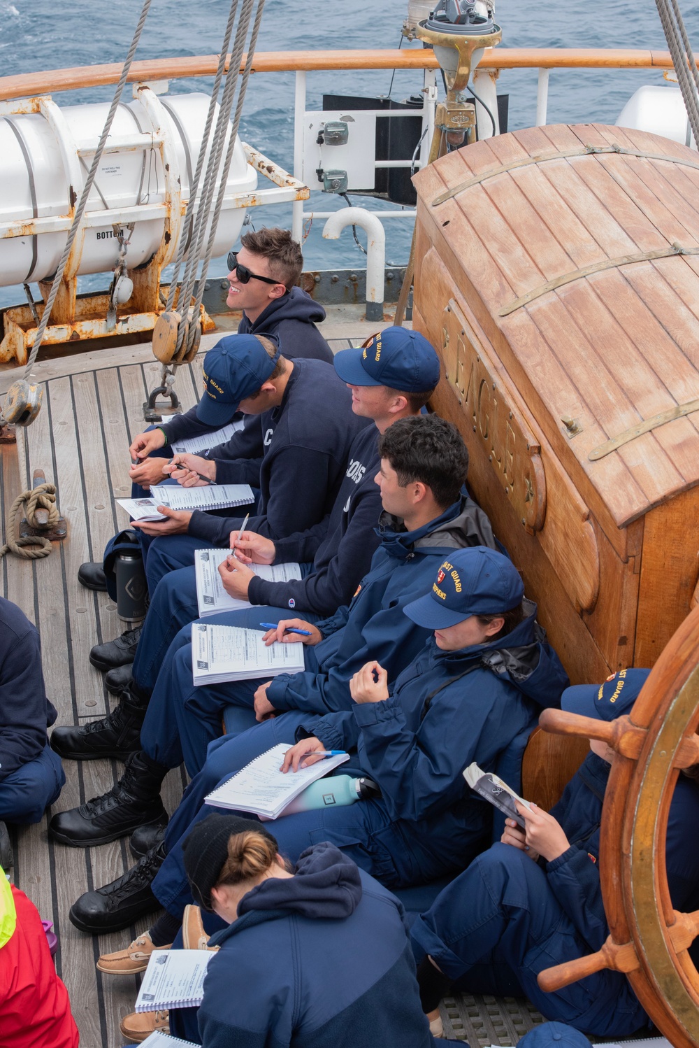 Coast Guard Academy Cadets study seamanship