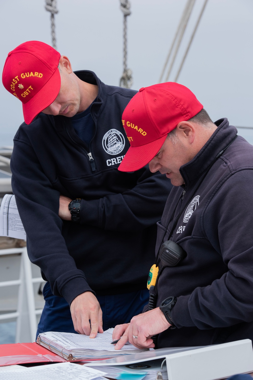 USCGC Eagle's crew trains underway