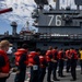 USS Rafael Peralta (DDG 115) conducts a replenishment-at-sea with the Nimitz-class nuclear-powered aircraft carrier USS Ronald Reagan (CVN 76)