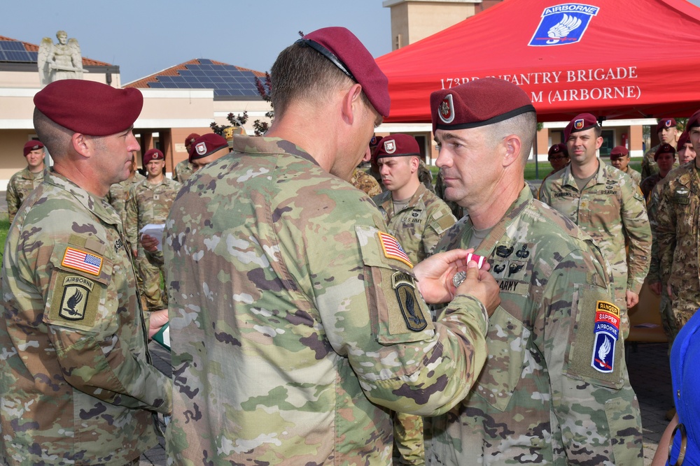 54th Brigade Engineer Battalion, 173rd Airborne Brigade Award Ceremony