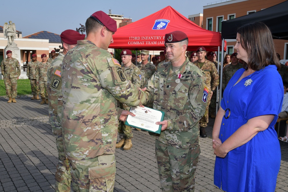 54th Brigade Engineer Battalion, 173rd Airborne Brigade Award Ceremony