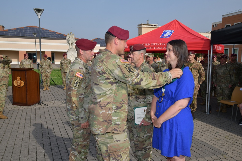 54th Brigade Engineer Battalion, 173rd Airborne Brigade Award Ceremony