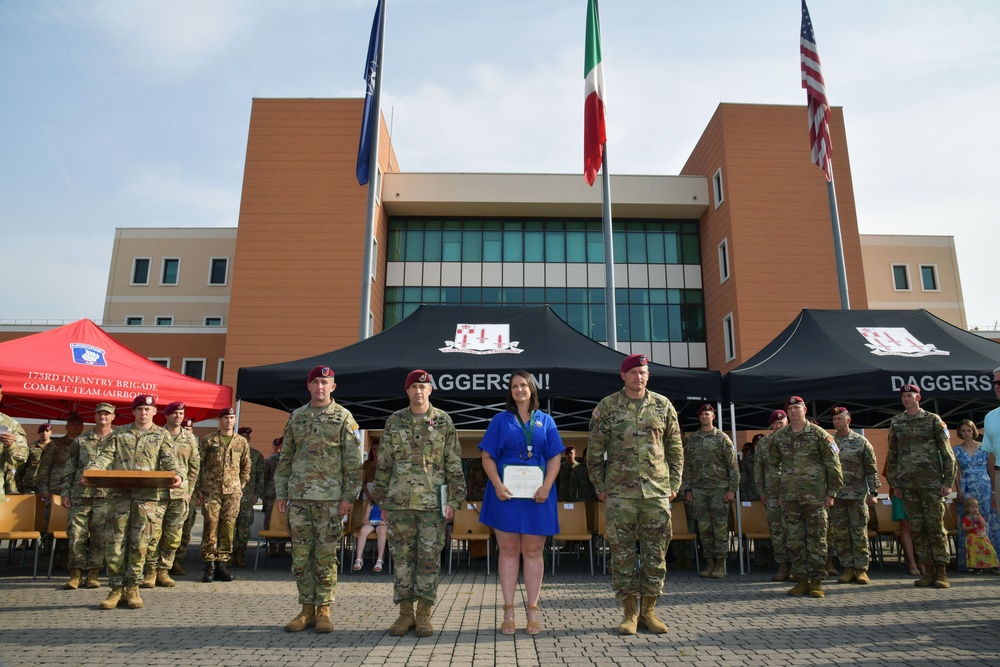 54th Brigade Engineer Battalion, 173rd Airborne Brigade Award Ceremony