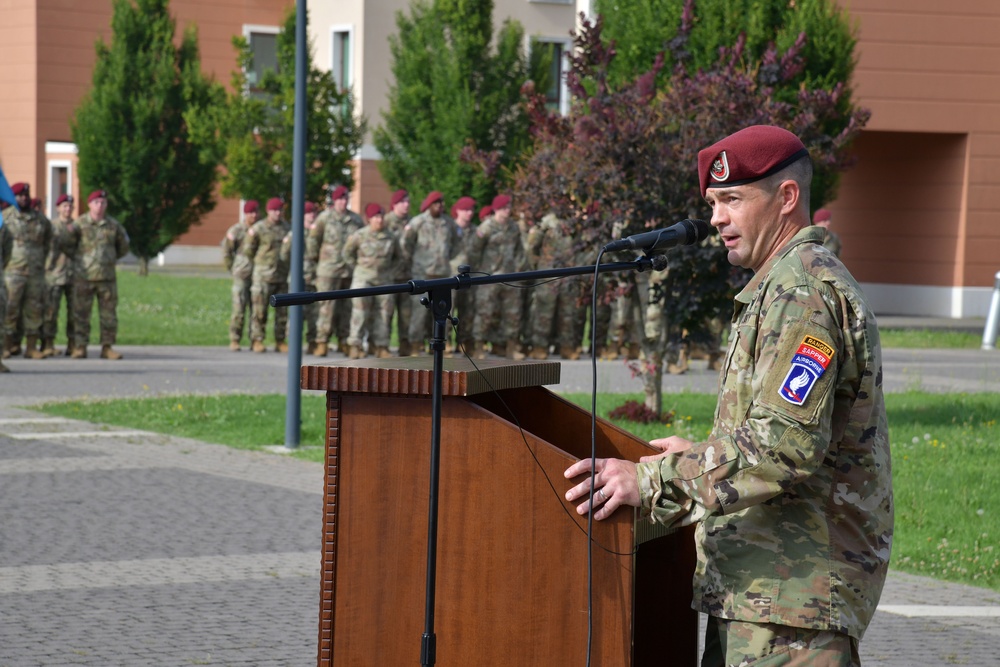 54th Brigade Engineer Battalion, 173rd Airborne Brigade Change of Command Ceremony, 21 June, 2023