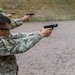 Air Force Reserve Maj. Sterling Broadhead fires his Glock 17 pistol