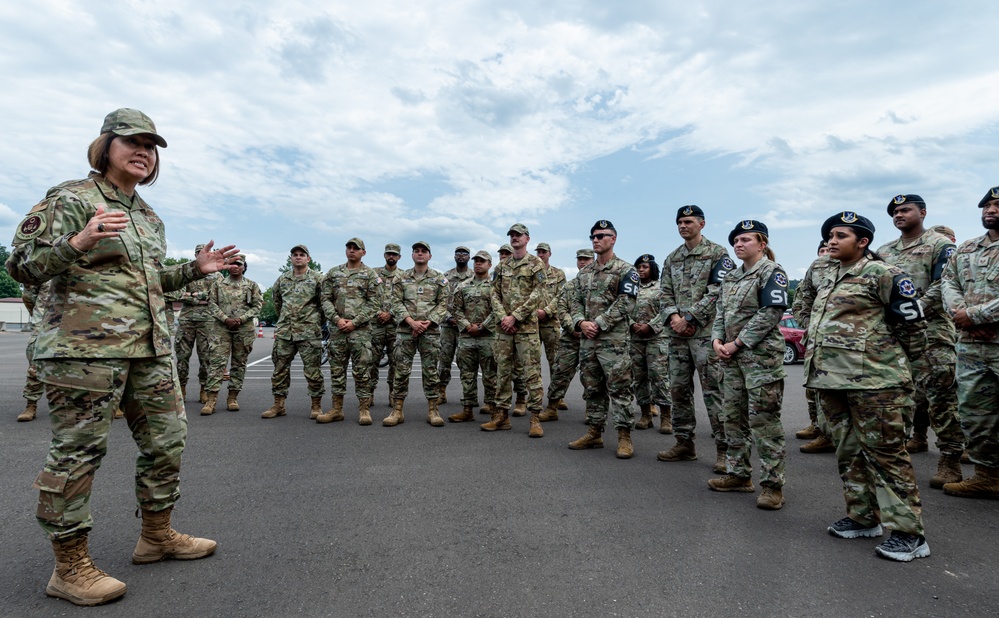 CMSAF visits the 569th USFPS at Kapaun Air Station