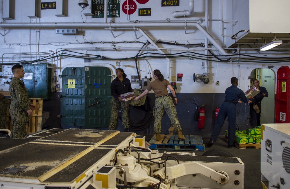 USS Carl Vinson In-Port Operations Onload (CVN 70)