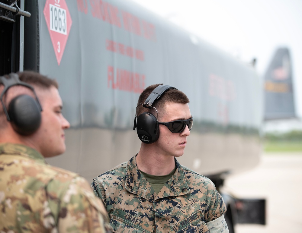 Marines Refuel a C-130 Hercules