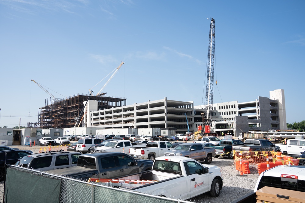 Construction continues on the site of the Louisville VA Medical Center June 14