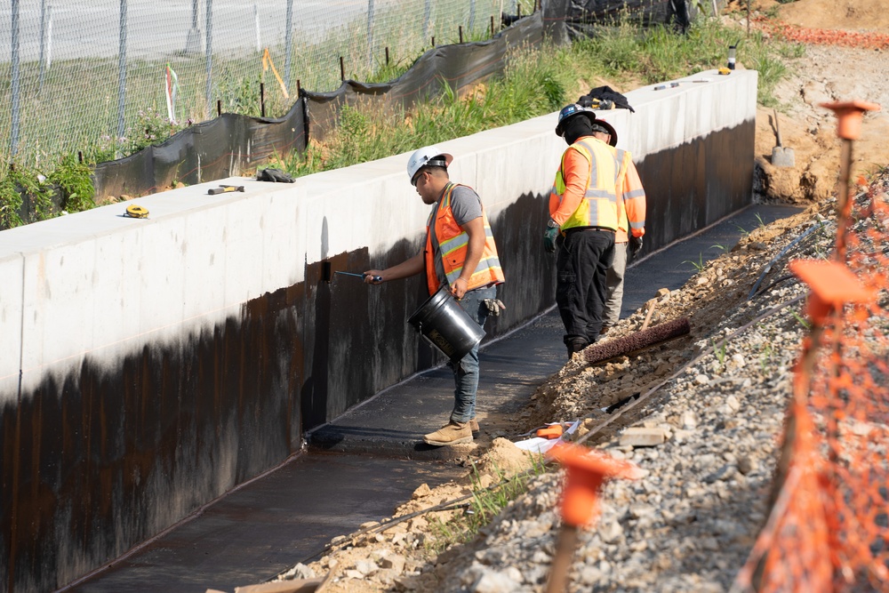 Construction continues on the site of the Louisville VA Medical Center June 14