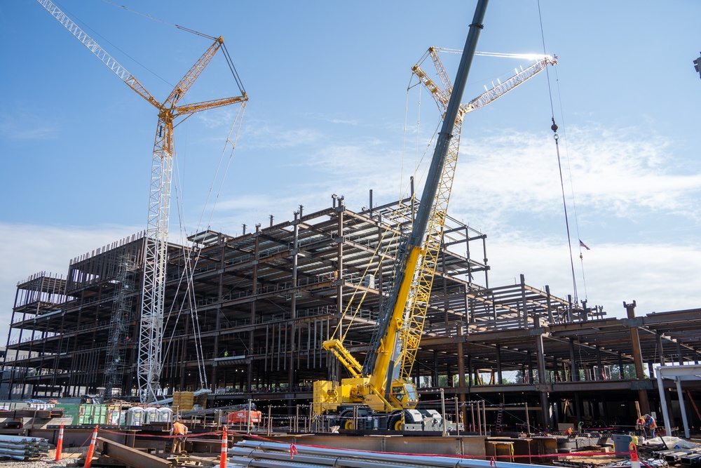 Construction continues on the site of the Louisville VA Medical Center June 14