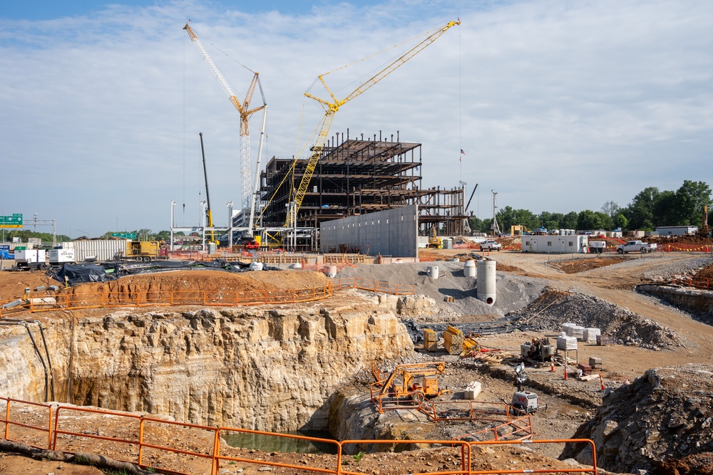 Construction continues on the site of the Louisville VA Medical Center June 14