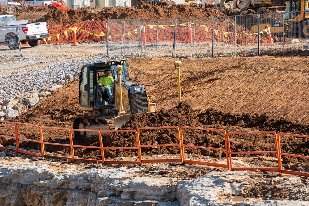 Construction continues on the site of the Louisville VA Medical Center June 14