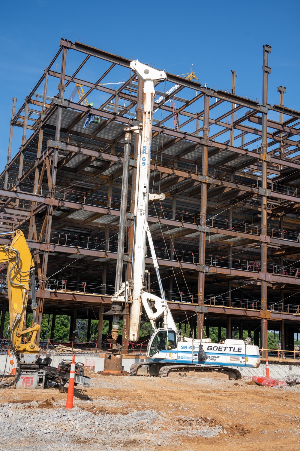 Construction continues on the site of the Louisville VA Medical Center June 14