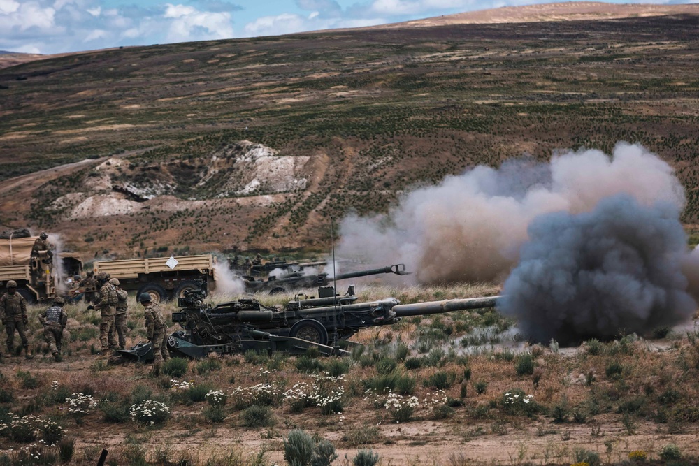 Going Out With a Bang: WA National Guard field artillery battalion wraps up annual training with direct fire range