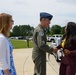 Lt. Gen. John Healy and his wife Cathy meet with Warner Robins Mayor LaRhonda Patrick