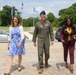 Lt. Gen. John Healy and his wife Cathy meet with Warner Robins Mayor LaRhonda Patrick