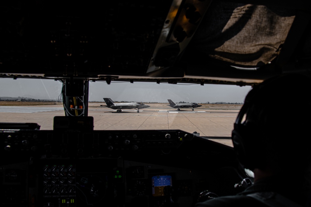 Marine F-35Cs Fly Across the Pacific