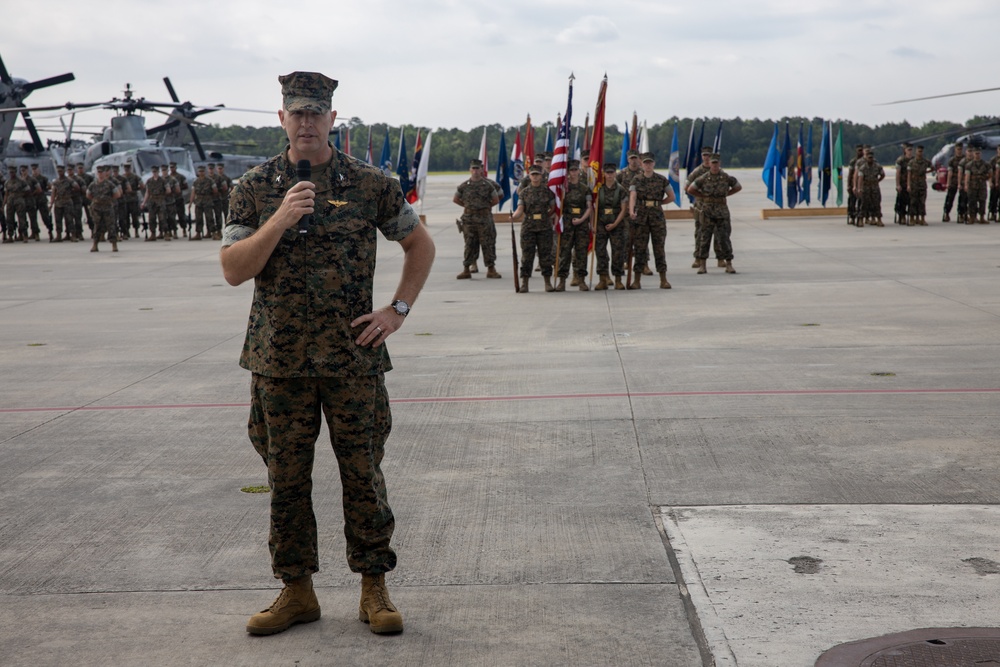 Marine Aircraft Group 29 change of command ceremony