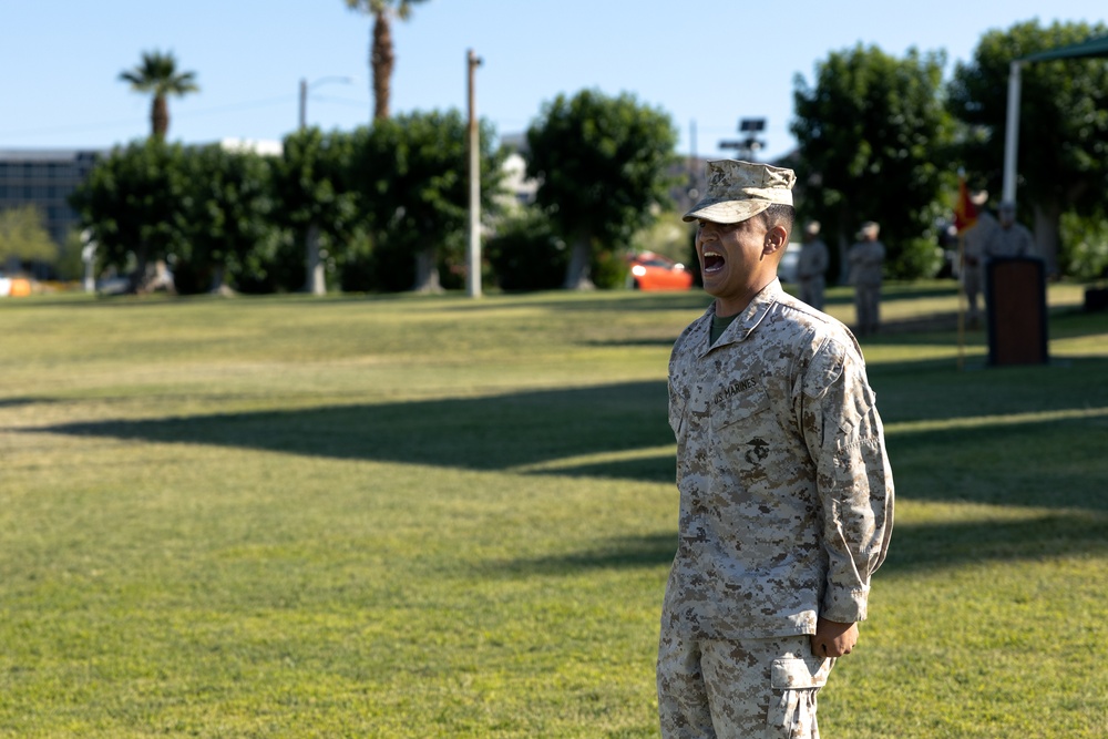 Colonel Broome relinquishes command of MCCES to Colonel Phillips