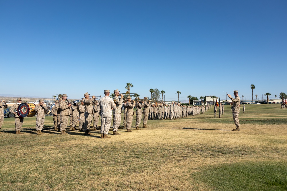 Colonel Broome relinquishes command of MCCES to Colonel Phillips