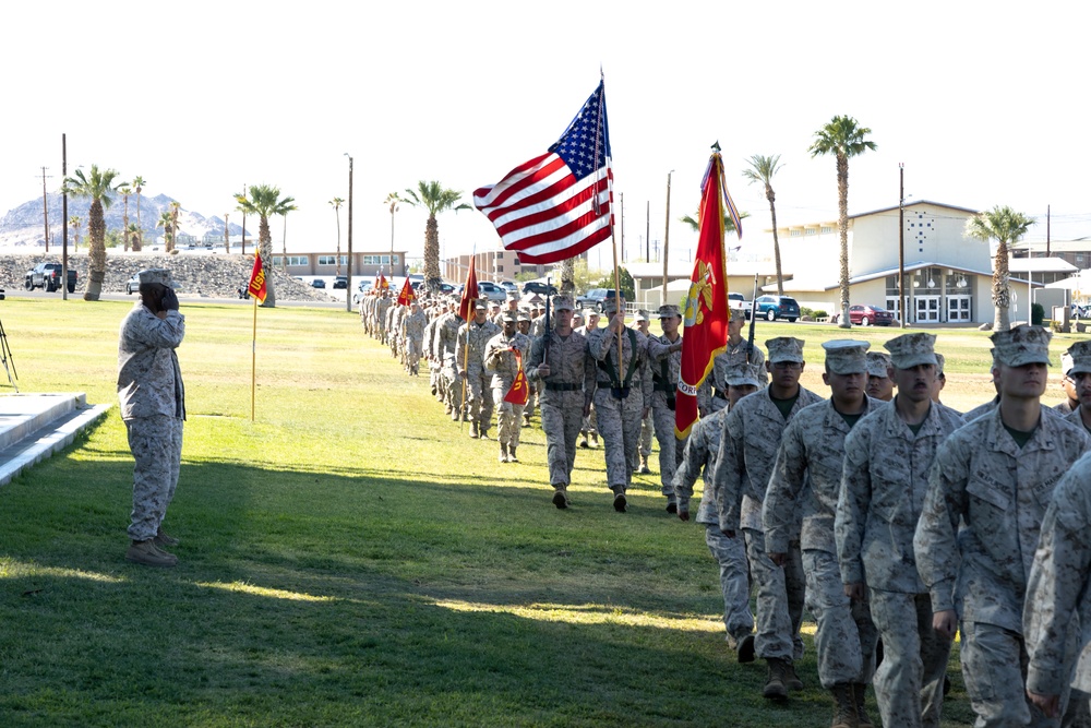 Colonel Broome relinquishes command of MCCES to Colonel Phillips