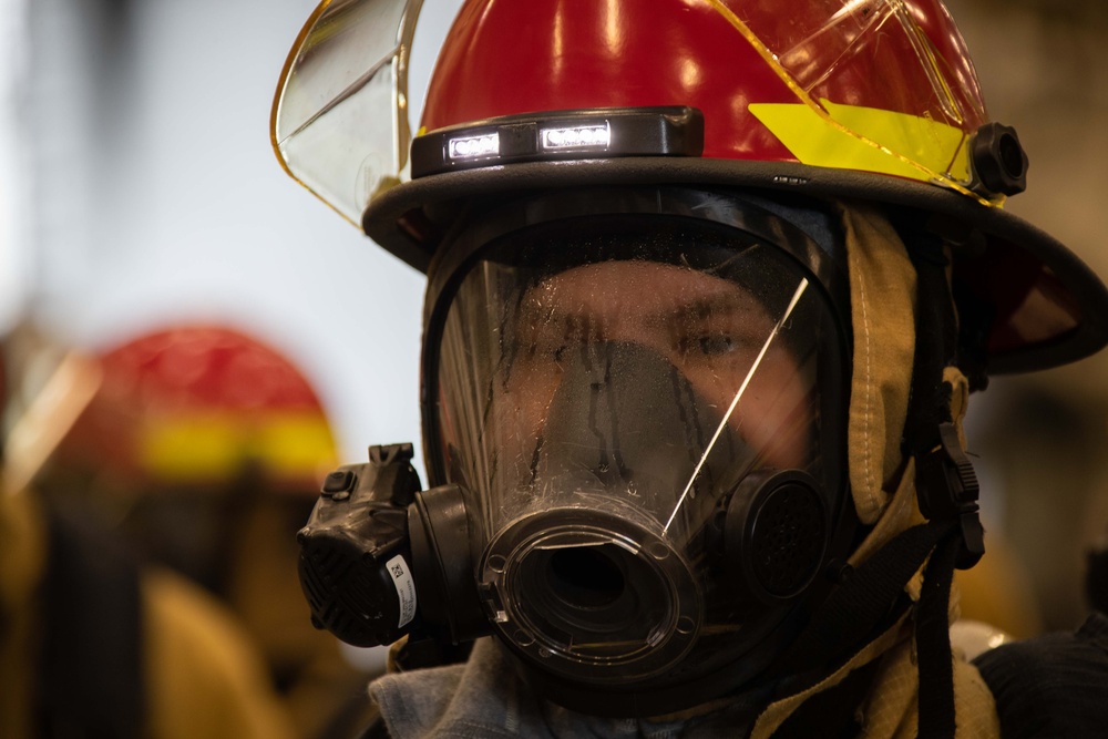 USS Tripoli Passes Major Fire Drill