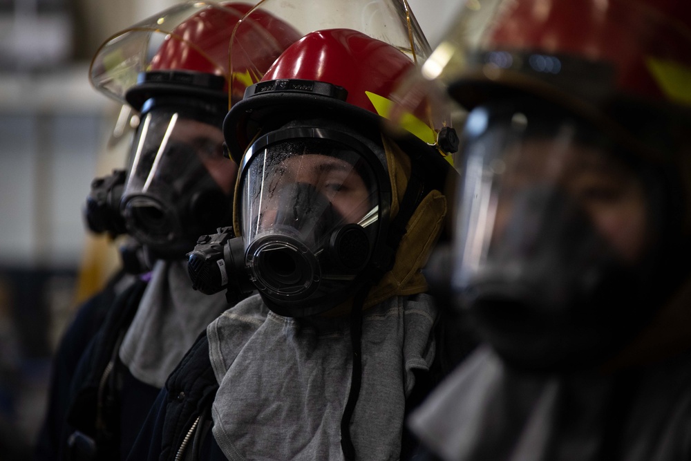 USS Tripoli Passes Major Fire Drill