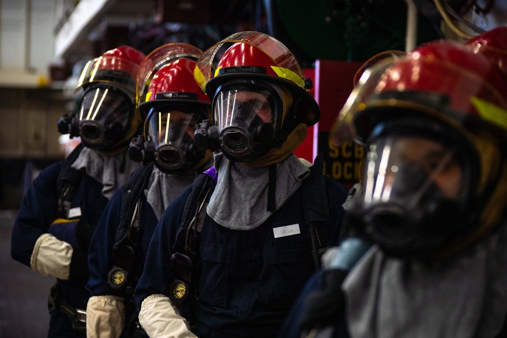 USS Tripoli Passes Major Fire Drill