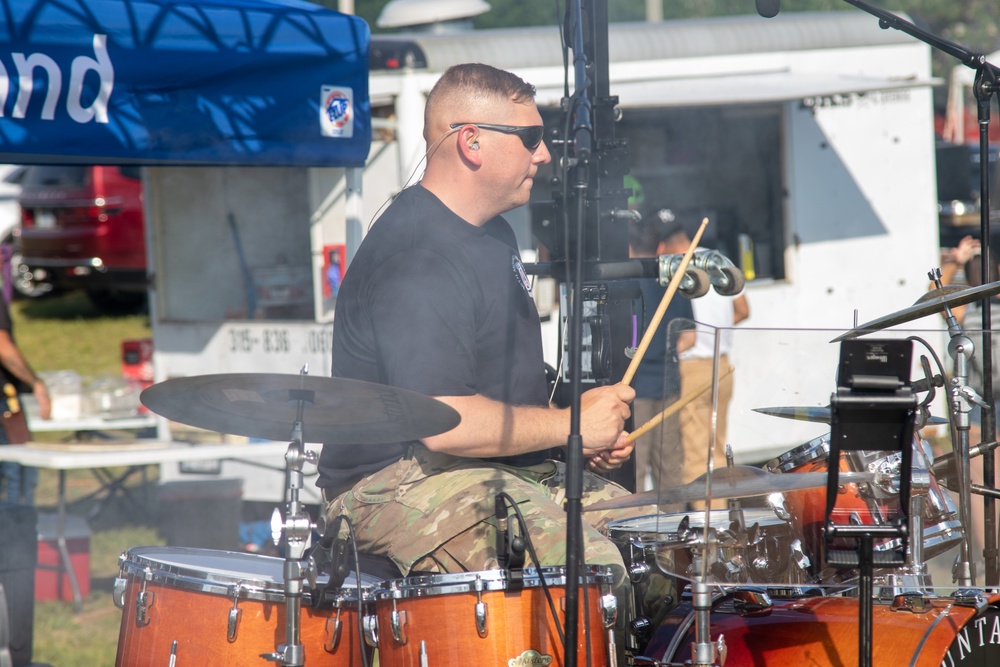 The 10th Mountain Division rock band, “Avalanche,” performs for Soldiers in the division and members of the surrounding communities during Mountainfest 2023