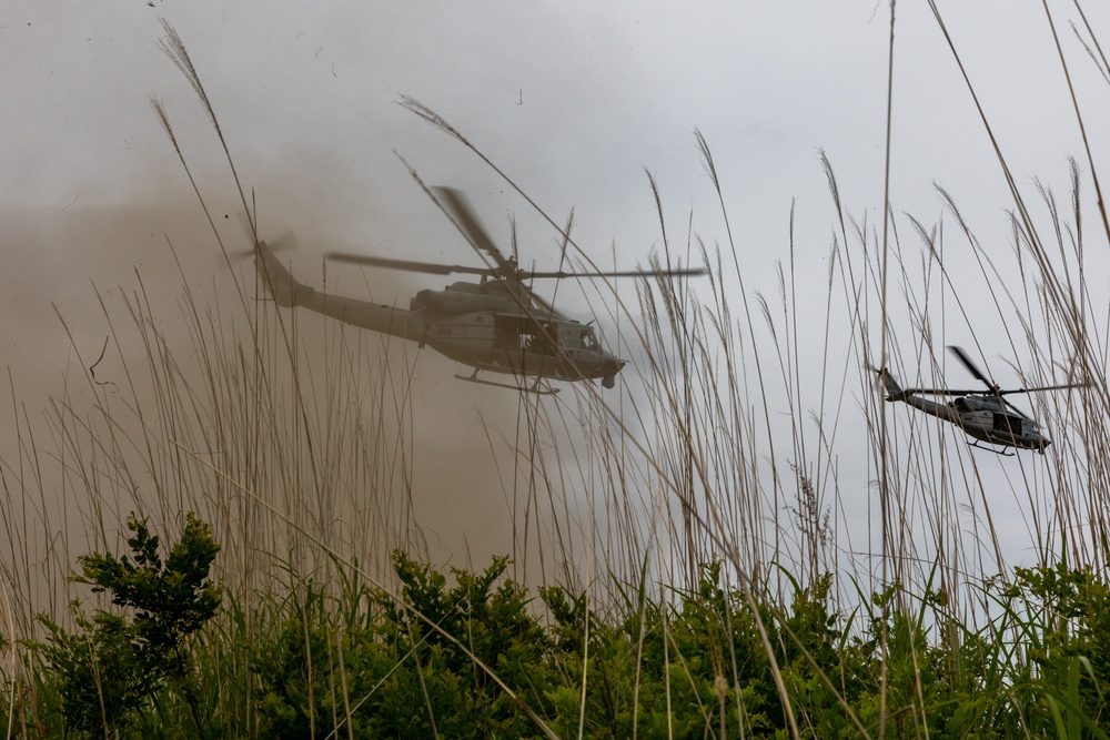 Fuji Viper 23| 3rd Recon Battalion and HMLA 169 Conduct Fast Rope Training