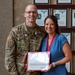 Maj. Gen. John V. Meyer III presents awards to 1st Infantry Division Staff Judge Advocate