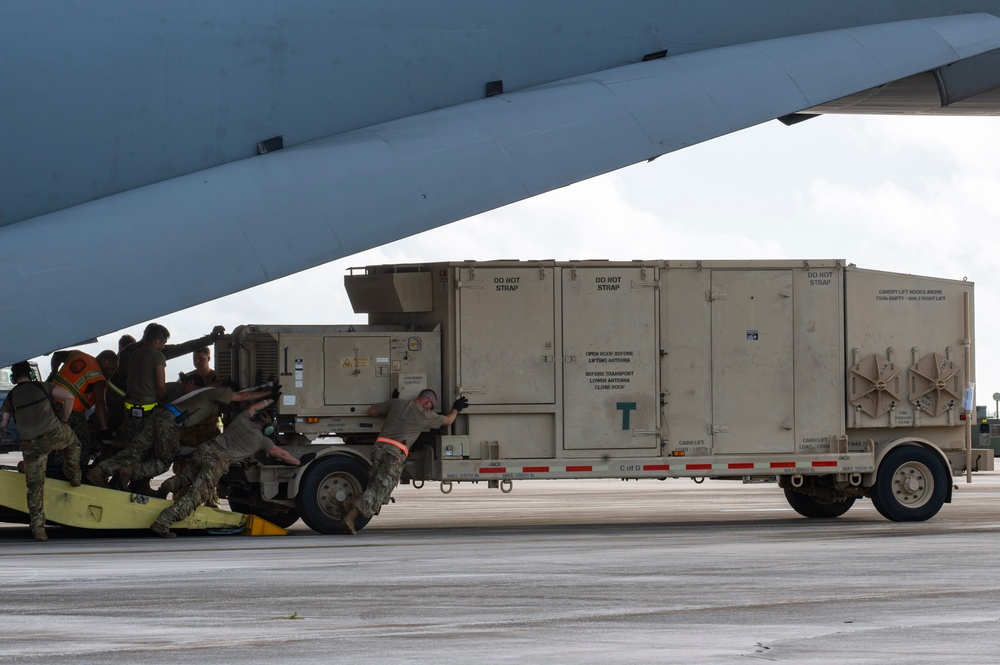 Airfield equipment arrives at Andersen AFB