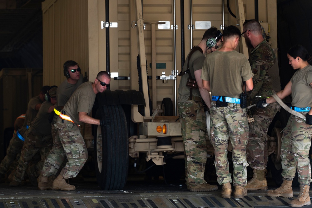 Airfield equipment arrives at Andersen AFB