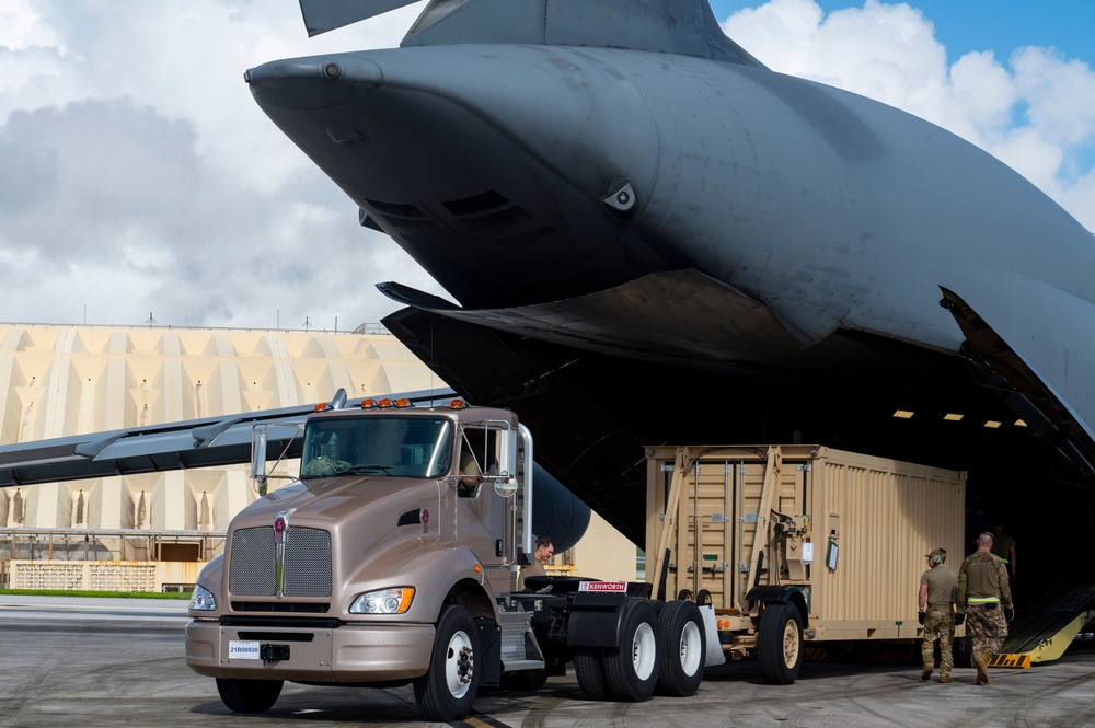 Airfield equipment arrives at Andersen AFB