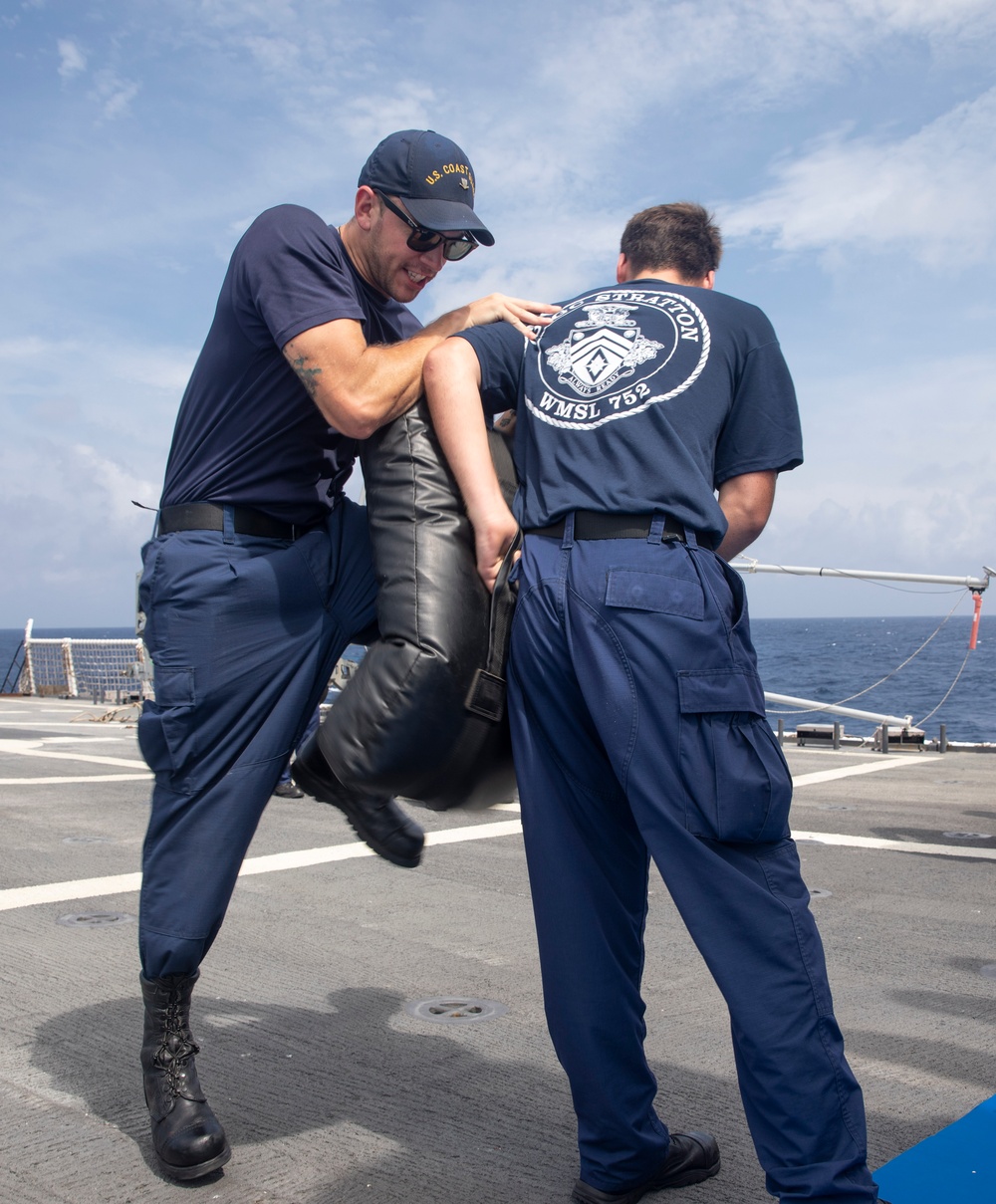 U.S. Coast Guard Cutter Stratton Conducts Law Enforcement Training